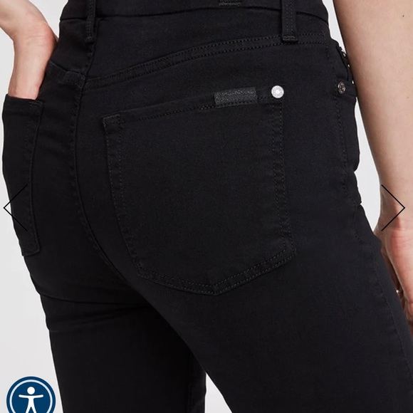 7 For All Mankind SLIM ILLUSION LUXE HIGH WAIST SKINNY IN BLACK - Picture 3 of 5